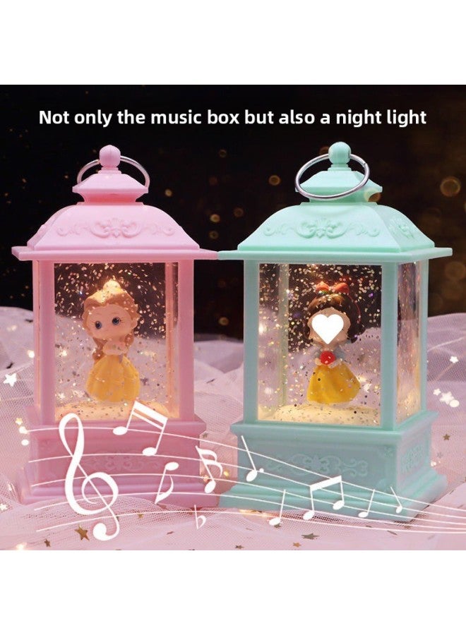 Music Box Rotating Cute Princess Crystal Lamp Glow Music Box Children's Little Girl's 10th Birthday-Color:2228 Dream Garden Purple-Dimensions:Color Box + Greeting Card + Handbag 【writing Greeting Ca - Image 3