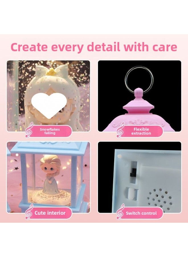 Music Box Rotating Cute Princess Crystal Lamp Glow Music Box Children's Little Girl's 10th Birthday-Color:2228 Dream Garden Purple-Dimensions:Color Box + Greeting Card + Handbag 【writing Greeting Ca - Image 5