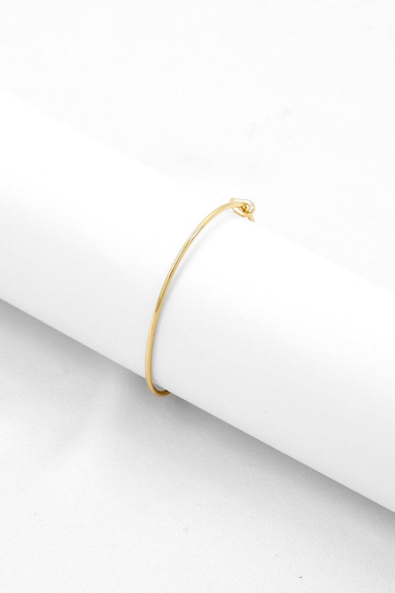 ALEX AND ANI Initial O III Bangle Bracelet, Gold  - Image 3