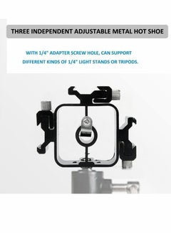 Y&D Shoe Mounts, Camera Hot Lamp Holder Flash Base Live Broadcast Bracket Multi-function Standard One-turn Three Mount 1/4""-20 Tripod Screw Adapter Mount, for DSLR Rig 1Pcs  - Image 5