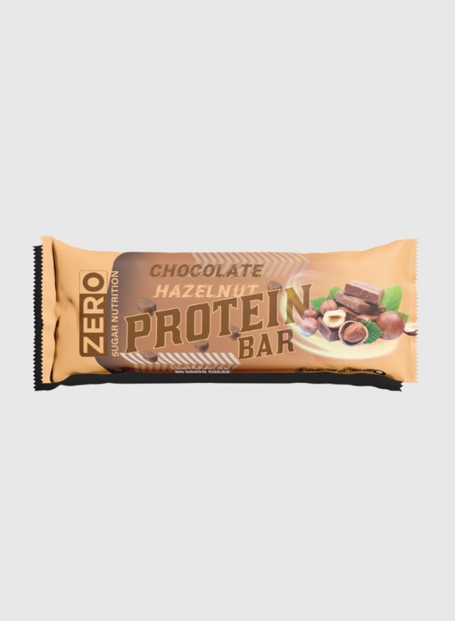 ZERO SUGAR NUTRITION Chocolate & Hazelnut Protein Bar (50g) – High-Protein, Zero Sugar Snack with Rich Nutty Flavor | Perfect for Fitness, Energy Boost & Healthy Snacking | SKU: 601266 
