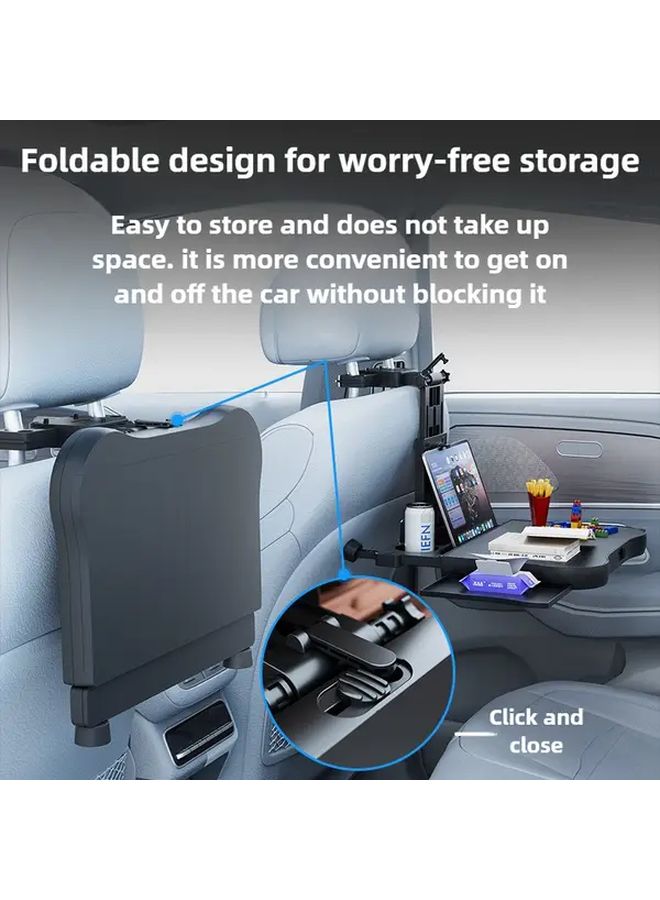 Extra Large Car Dining Table 360 Rotating Back Computer Desk Black Non Slip Mat - Image 3