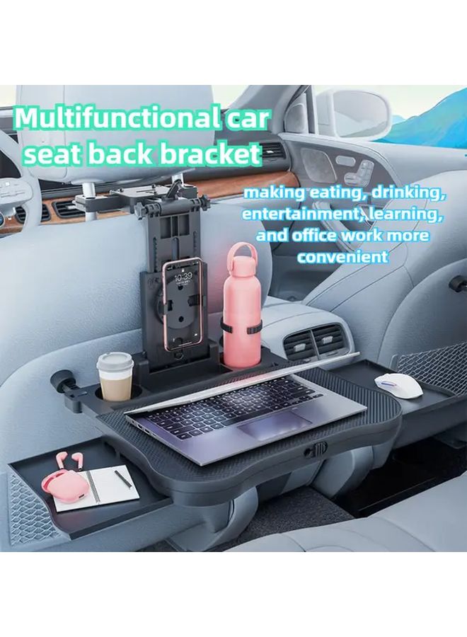 Extra Large Car Dining Table 360 Rotating Back Computer Desk Black Non Slip Mat - Image 1