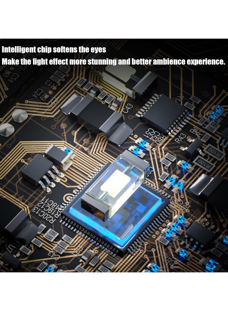 CMGTYYD. 4 قطع مصابيح USB LED للسيارة | مصابيح داخلية للسيارة | مصابيح داخلية للسيارة USB | مصابيح LED للسيارة الداخلية لاسلكية | إضاءة داخلية ليلية متعددة الألوان لجميع السيارات والمنزل - Image 4