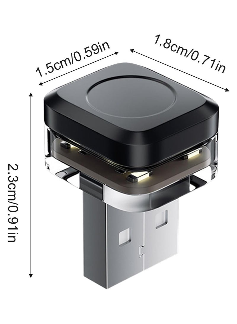 CMGTYYD. 4 قطع مصابيح USB LED للسيارة | مصابيح داخلية للسيارة | مصابيح داخلية للسيارة USB | مصابيح LED للسيارة الداخلية لاسلكية | إضاءة داخلية ليلية متعددة الألوان لجميع السيارات والمنزل - Image 5