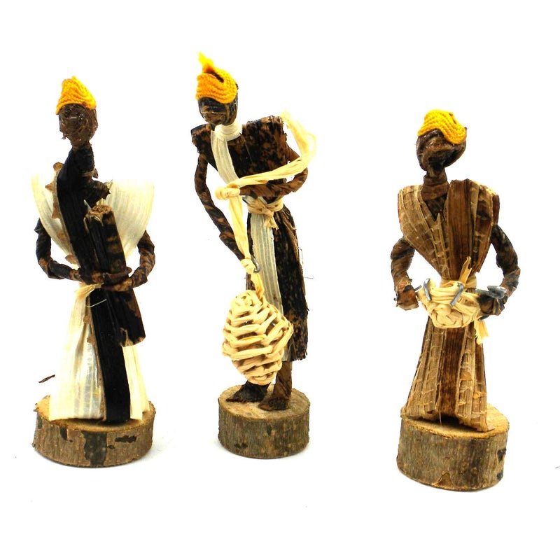Global Crafts Nativity Set Handmade in Kenya from Banana Fiber - Image 3