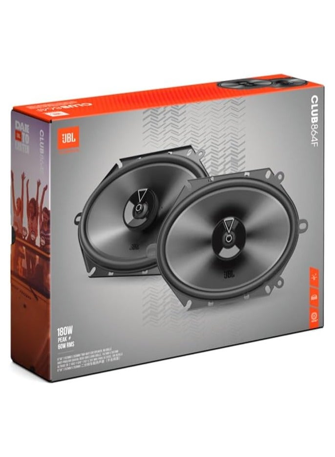 JBL Club 864F Gen 3 - Car Speaker Oval by Harman Kardon | Superior 6 x 8 Inch Car Boxes Upgrade | 60 W RMS | 180 W Max | High Sensitivity | Intense Bass - Image 1