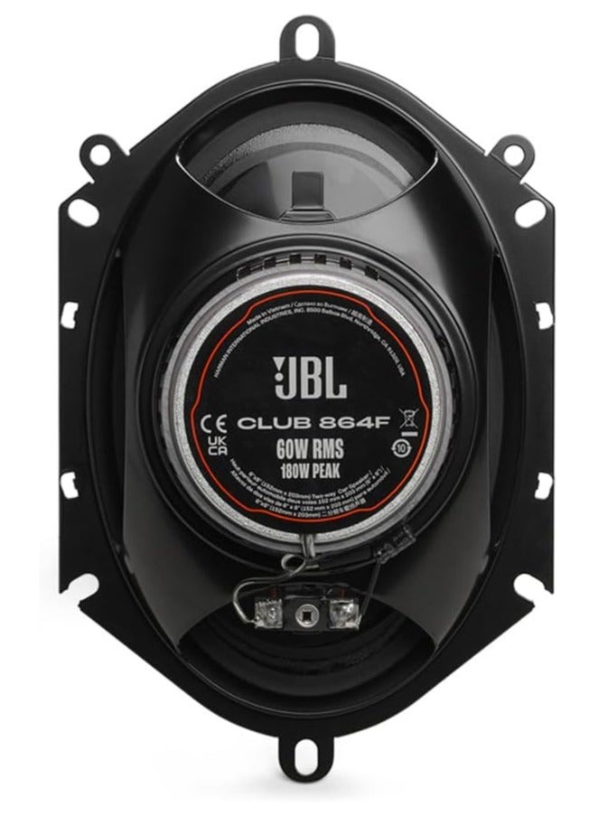 JBL Club 864F Gen 3 - Car Speaker Oval by Harman Kardon | Superior 6 x 8 Inch Car Boxes Upgrade | 60 W RMS | 180 W Max | High Sensitivity | Intense Bass - Image 4