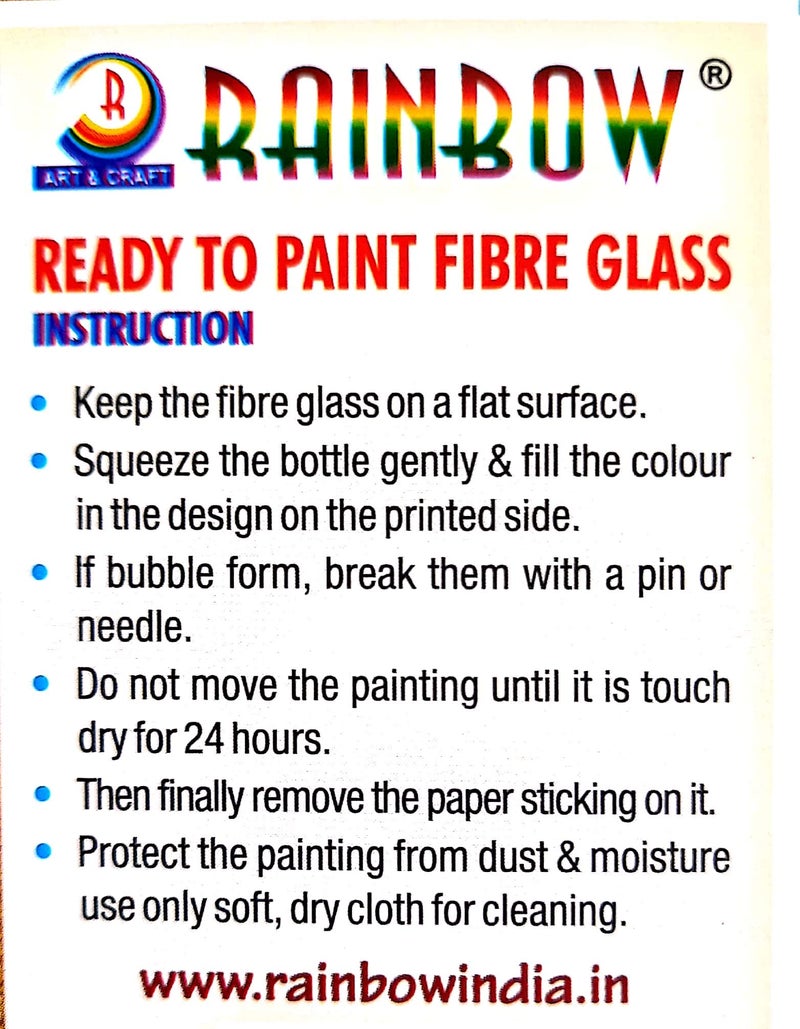 Rainbow DIY - Fiberglass Painting Kit, Sparrow with Rose, Medium (7.75x10.5 inch), Design No. 1208 - Image 2