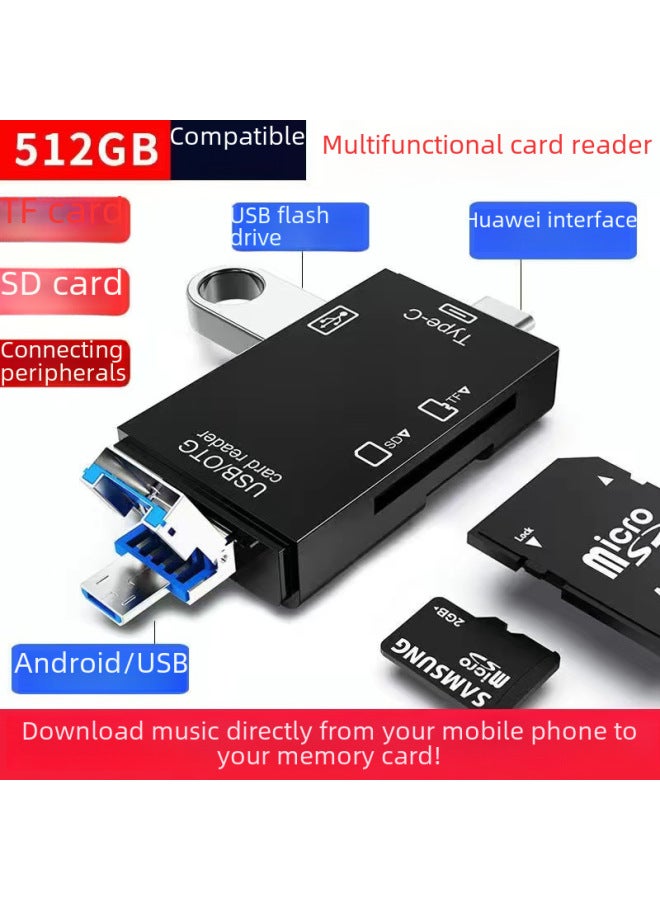 نيوترل قارئ بطاقات USB 3.0 من نوع Type-C متعدد الوظائف لأجهزة الهاتف المحمول أندرويد والكمبيوتر مع دعم OTG 2.0 لبطاقات SD/TF/USB - Image 5