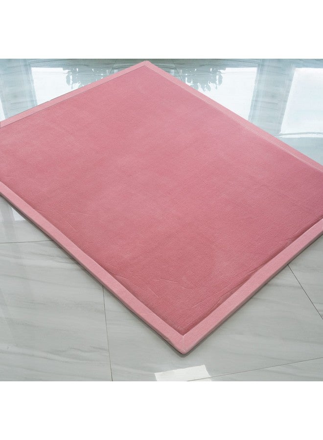 Eanpet Soft Tatami Mat Area Rug Pad Non-Slip Memory Foam Carpet Large Playmats For Kids Crawling Mat Anti-Skid Doormats Living Room Bedroom Mat Women Gym Mat Pink  - Image 1