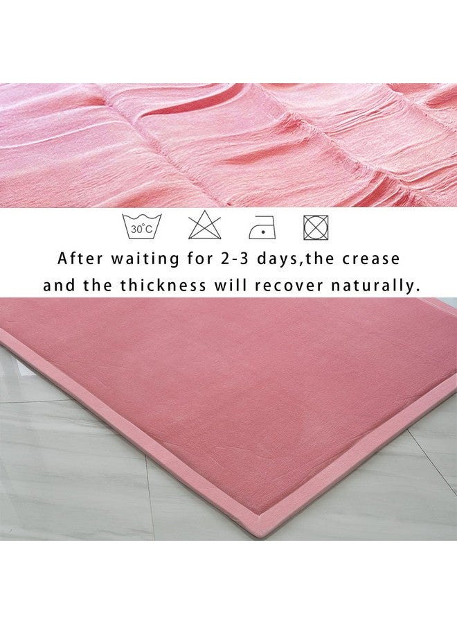 Eanpet Soft Tatami Mat Area Rug Pad Non-Slip Memory Foam Carpet Large Playmats For Kids Crawling Mat Anti-Skid Doormats Living Room Bedroom Mat Women Gym Mat Pink  - Image 3