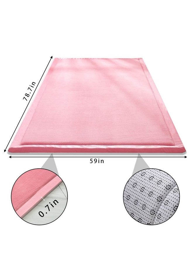 Eanpet Soft Tatami Mat Area Rug Pad Non-Slip Memory Foam Carpet Large Playmats For Kids Crawling Mat Anti-Skid Doormats Living Room Bedroom Mat Women Gym Mat Pink  - Image 2