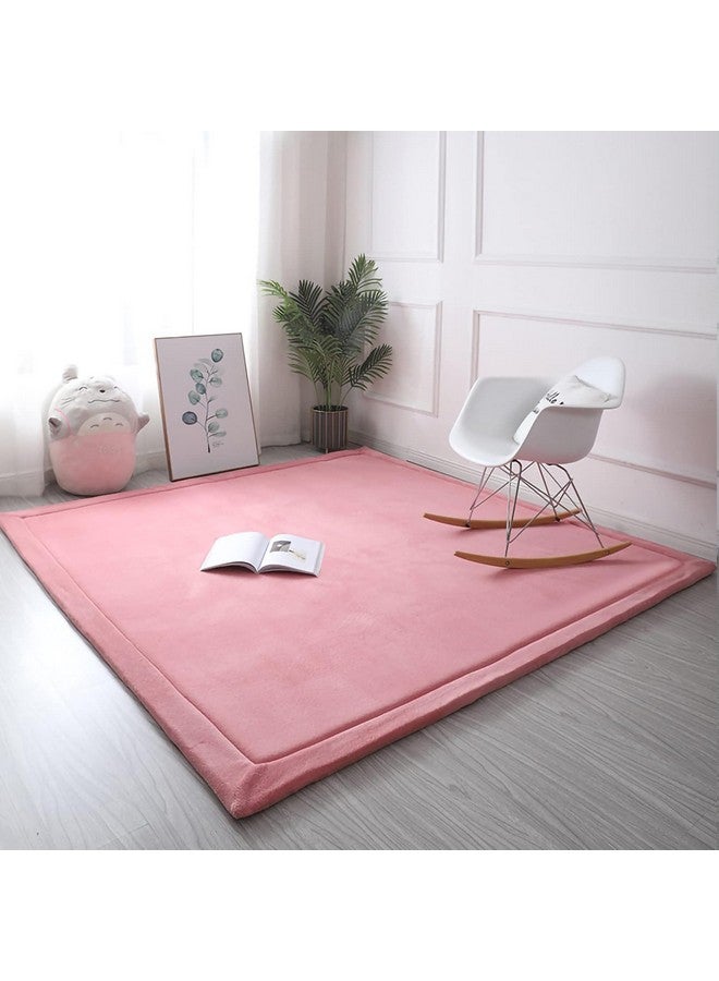 Eanpet Soft Tatami Mat Area Rug Pad Non-Slip Memory Foam Carpet Large Playmats For Kids Crawling Mat Anti-Skid Doormats Living Room Bedroom Mat Women Gym Mat Pink  - Image 4