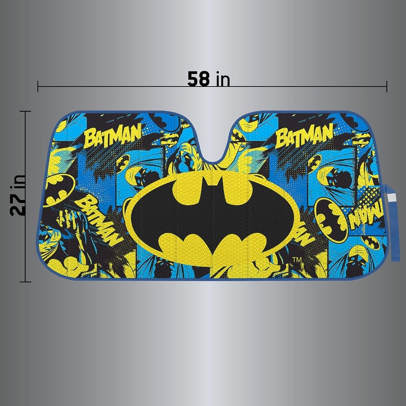 BDK Classic Batman Front Windshield Auto Shade - 58 x 27 Inch Sunshade for Car, Truck, SUV - Image 3