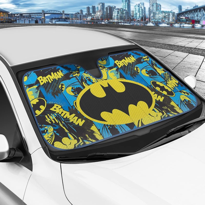 BDK Classic Batman Front Windshield Auto Shade - 58 x 27 Inch Sunshade for Car, Truck, SUV - Image 4