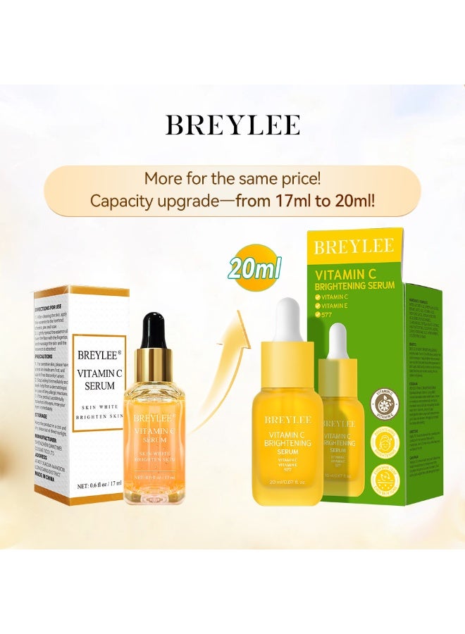 Breylee Vitamin C Brightening Serum 20ml - Upgraded Capacity with Vitamin E & 577, Anti-Oxidant, Brighten Skin Tone, Reduce Melanin, Hydrate & Smooth Skin for All Skin Types - Image 2