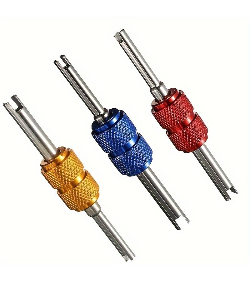 2pcs Blue Tire Valve Core Removal Tool Dual Purpose Screwdriver For Car Truck Bicycle Wheel Repair - Image 3