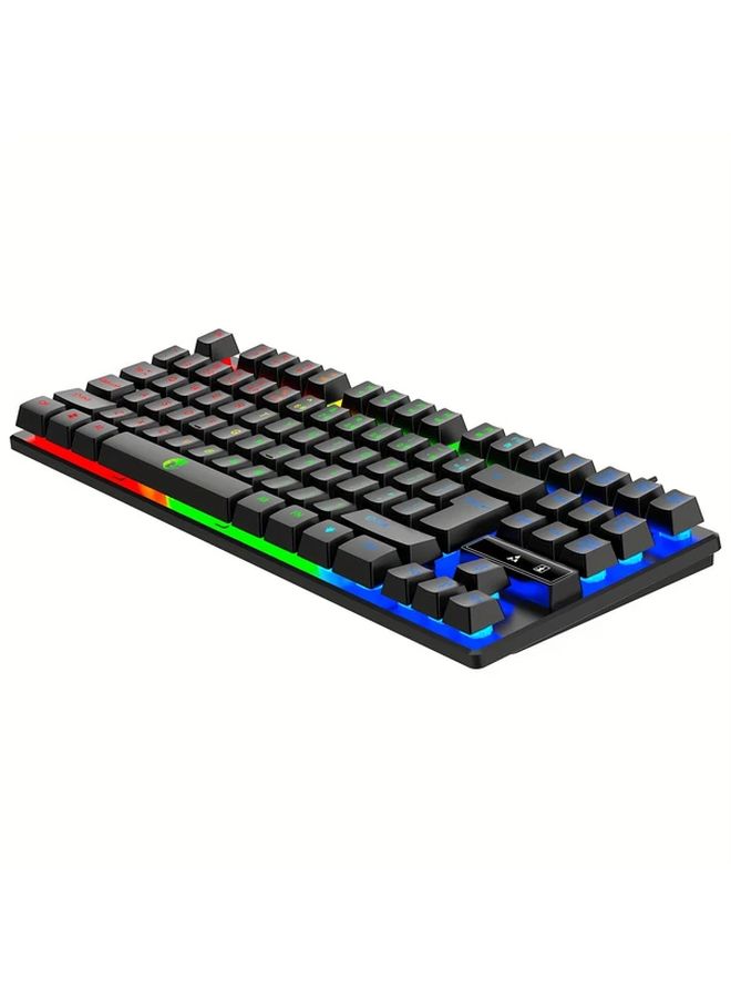 Mechanical Feel Wired Keyboard With Backlit Keys For PC Laptop Black Color - Image 3