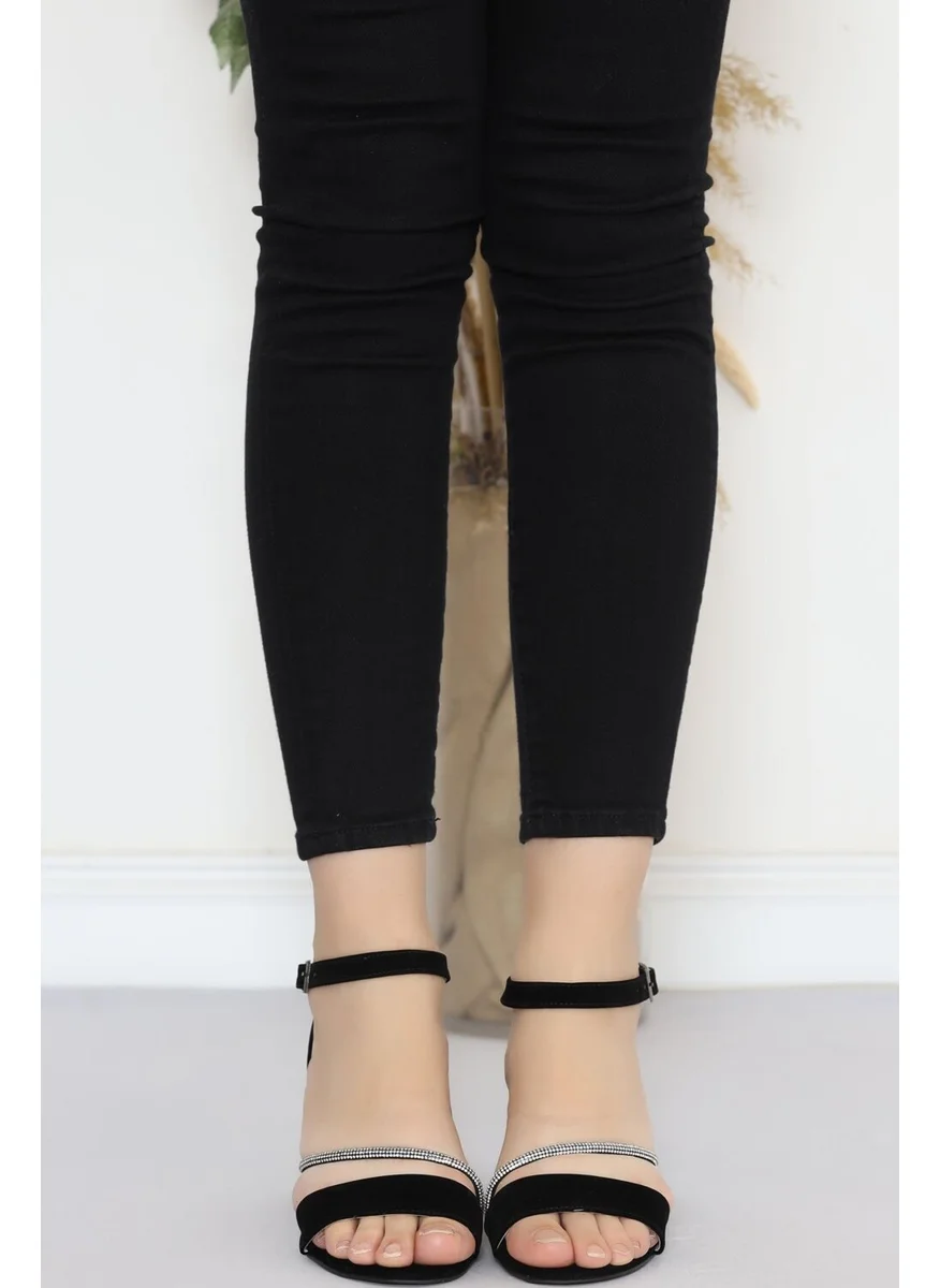 Lisinya 275 5 cm Heeled Shoes SuedeBlack
