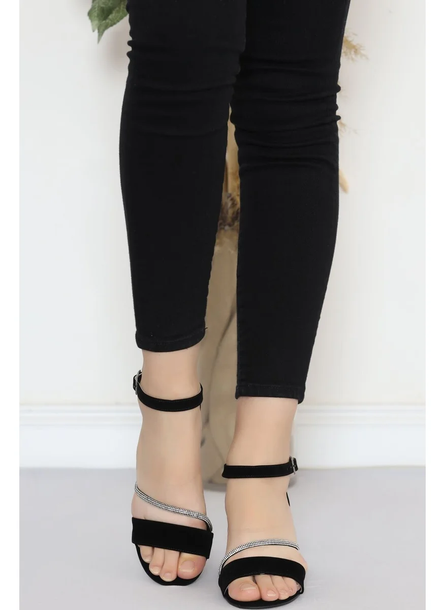 Lisinya 275 5 cm Heeled Shoes SuedeBlack