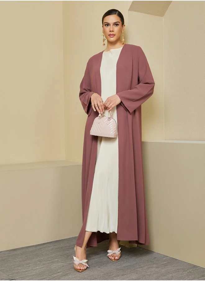 ستايلي Front Open Crepe Abaya