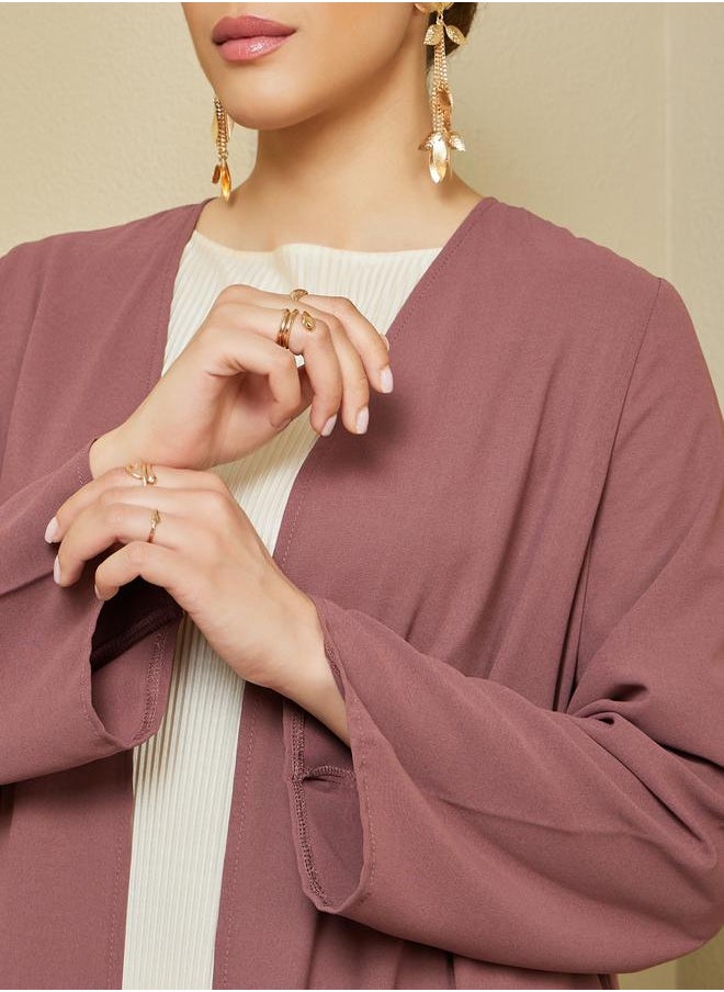 Styli - Front Open Crepe Abaya - Image 1