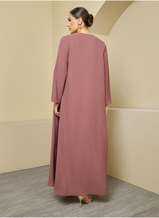 Styli - Front Open Crepe Abaya - Image 1