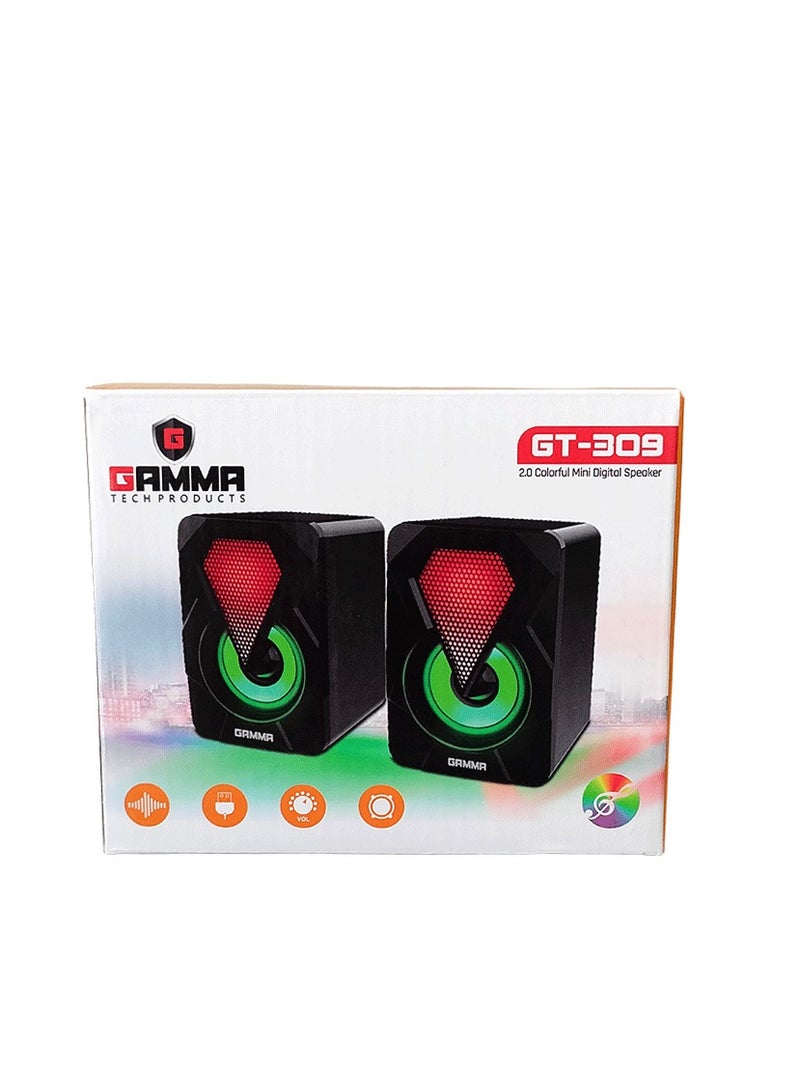 جاما GAMMA GT-309 سماعة الألعاب RGB USB للكمبيوتر الشخصي مع الأضواء المتغيره - Image 2