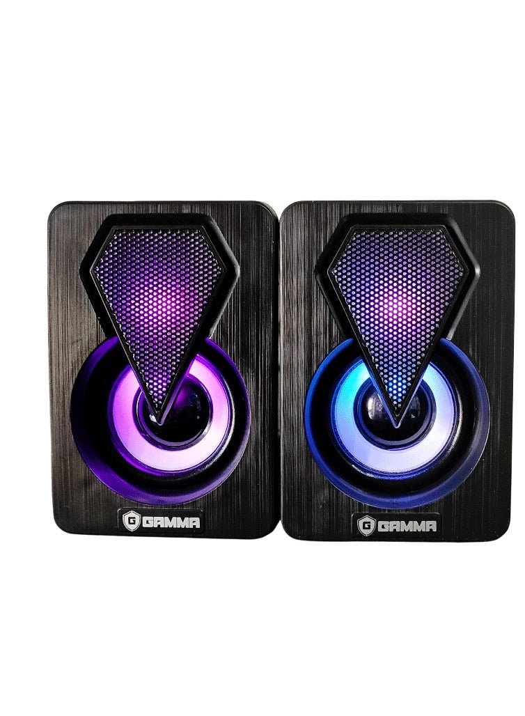 جاما GAMMA GT-309 سماعة الألعاب RGB USB للكمبيوتر الشخصي مع الأضواء المتغيره - Image 3