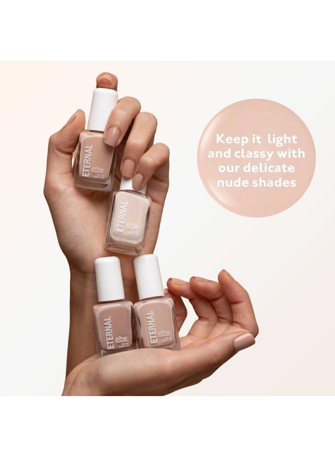 ETERNAL Nude Nail Polish Set for Women (LIGHT NUDES) - Brown Nail Polish Set for Girls | Lasting & Quick Dry Natural Nail Polish Kit for Home DIY Manicure& Pedicure | Made in USA, 13.5mL (Set of 4) - Image 2