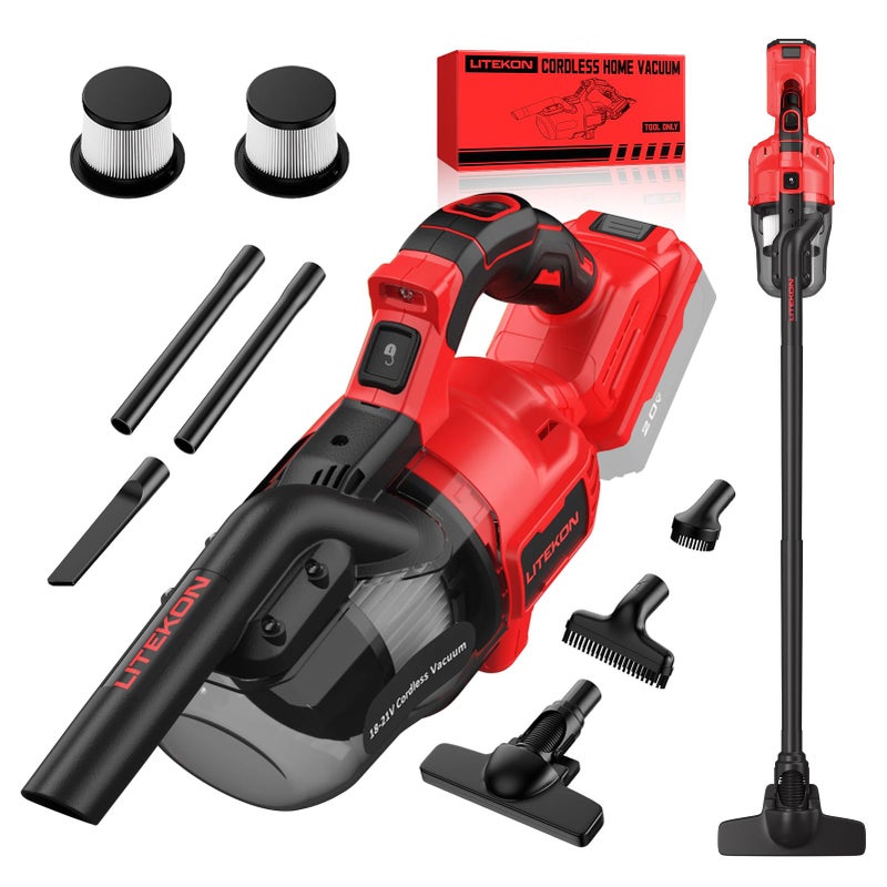 LITEKON Cordless Vacuum Cleaner Compatible with Mil-Wuakee 20V Battery,20000Pa High Power Handheld Vacuum with HEPA Filter, 5 in 1 Portable Electric Vacuum With LED Light for Carpets, Floors&Cars (No Battery) - Image 1