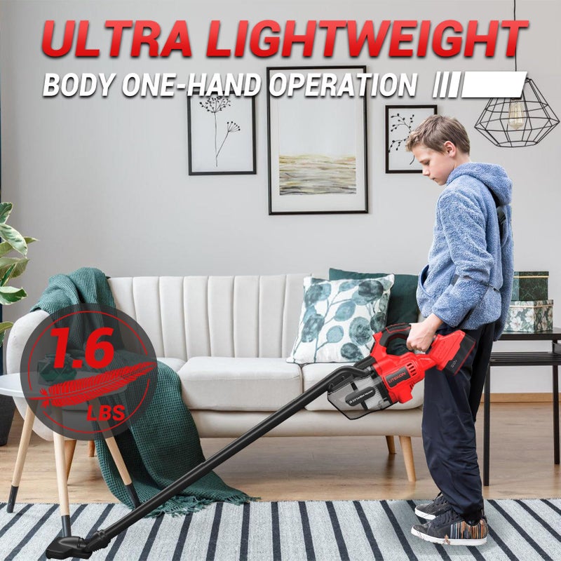 LITEKON Cordless Vacuum Cleaner Compatible with Mil-Wuakee 20V Battery,20000Pa High Power Handheld Vacuum with HEPA Filter, 5 in 1 Portable Electric Vacuum With LED Light for Carpets, Floors&Cars (No Battery) - Image 2