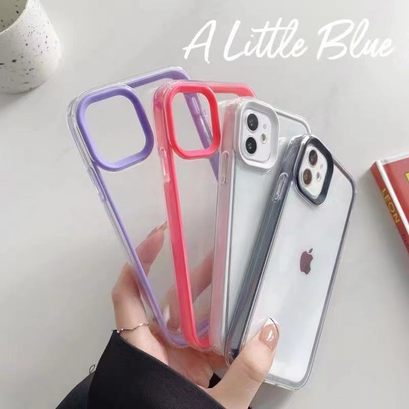 17 Candy Contrasting Color Three-In-One Frame Suitable for Iphone13Pro Mobile Phone Case Apple 14Promax Protective Cover - Image 3