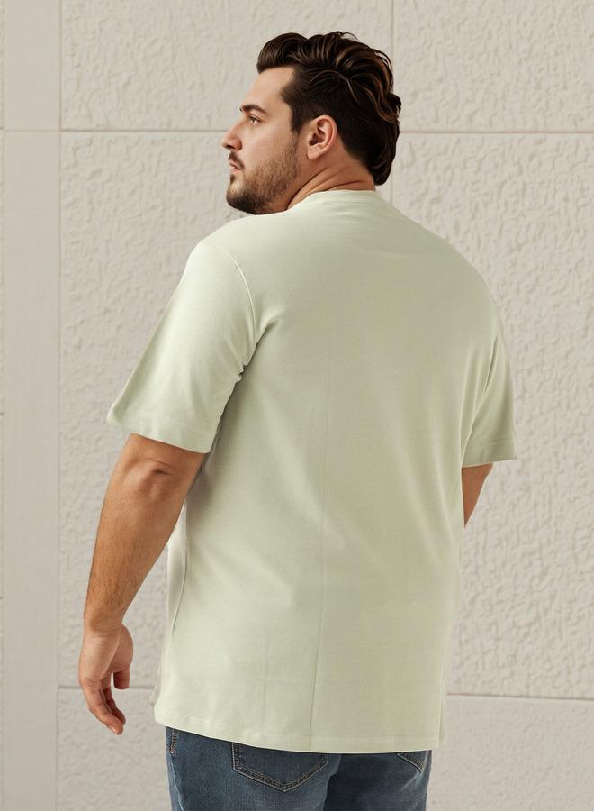 ماكسيم تيشيرت مقاس كبير بطبعة شعار - Image 3