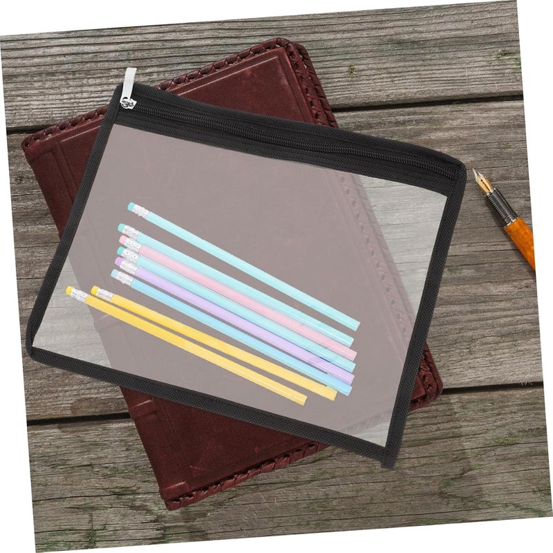 NUOBESTY 6Pcs Clear PVC Zipper Pouches Multipurpose Organizer Bags for Travel School Office Transparent Document Cosmetic Pencil and Snack Storage Reusable Supply Organizers - Image 5