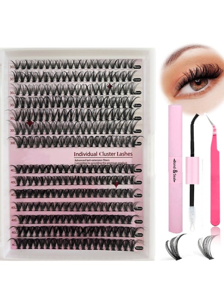 الواحة-TH 280 قطعة من مجموعات الرموش 30D و40D، غراء لاصق للرموش وملقاط الرموش، مجموعة رموش صناعية رموش صناعية، مجموعات رموش DIY، رموش صناعية فردية للنساء - Image 1