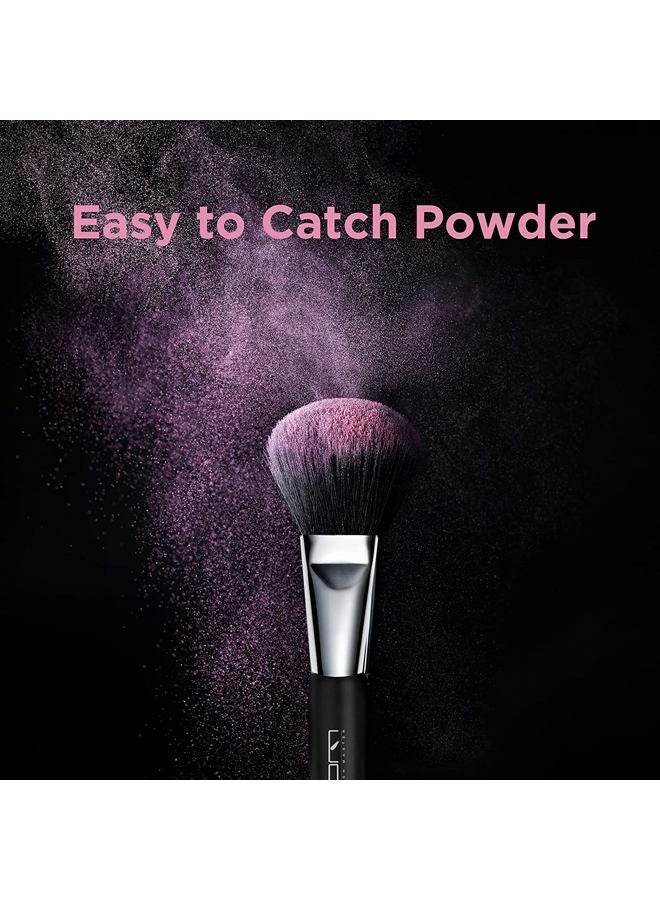 Brush Master Travel Makeup Brushes Set w/Pouch, 5PCS Double Ended Portable Mini Cosmetic Brushes Kit for Foundation, Eyeshadow, Lip, Blush Make Up Brushes Professional(Black) - Image 4