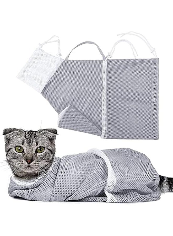 KASTWAVE Multifunctional Cat Bathing Bag for Easy Shower and Nail Trimming, Anti-Bite and Anti-Scratch Design, Adjustable and Breathable Restraint - Image 1