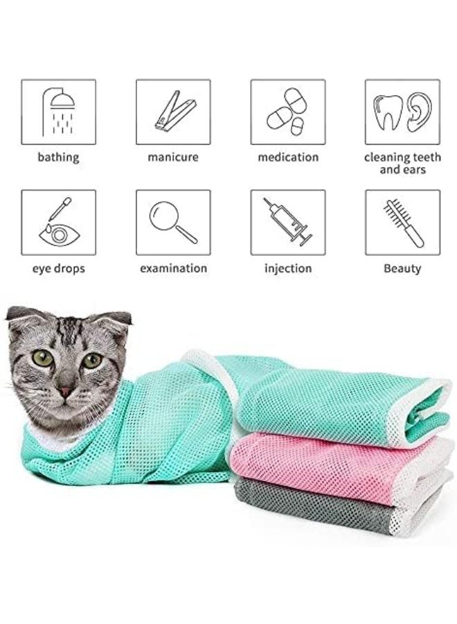 KASTWAVE Multifunctional Cat Bathing Bag for Easy Shower and Nail Trimming, Anti-Bite and Anti-Scratch Design, Adjustable and Breathable Restraint - Image 5