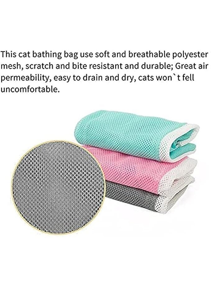 KASTWAVE Multifunctional Cat Bathing Bag for Easy Shower and Nail Trimming, Anti-Bite and Anti-Scratch Design, Adjustable and Breathable Restraint - Image 2