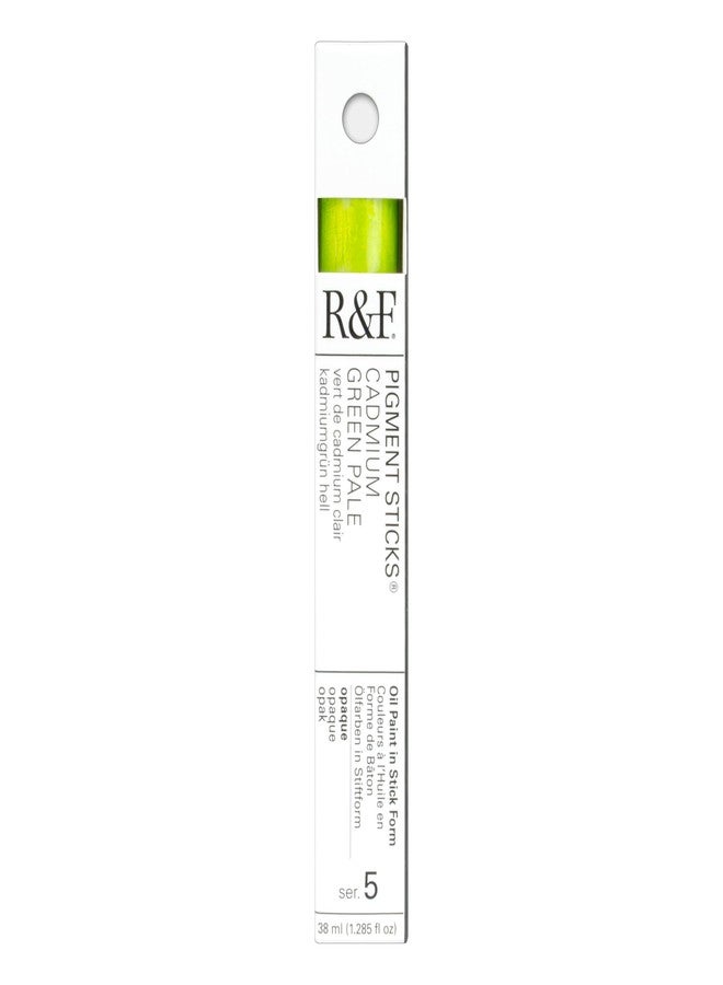 R&F Handmade Paints - Professional Oil Pigment Stick, Cadmium Green Pale, 38 ml - Image 4