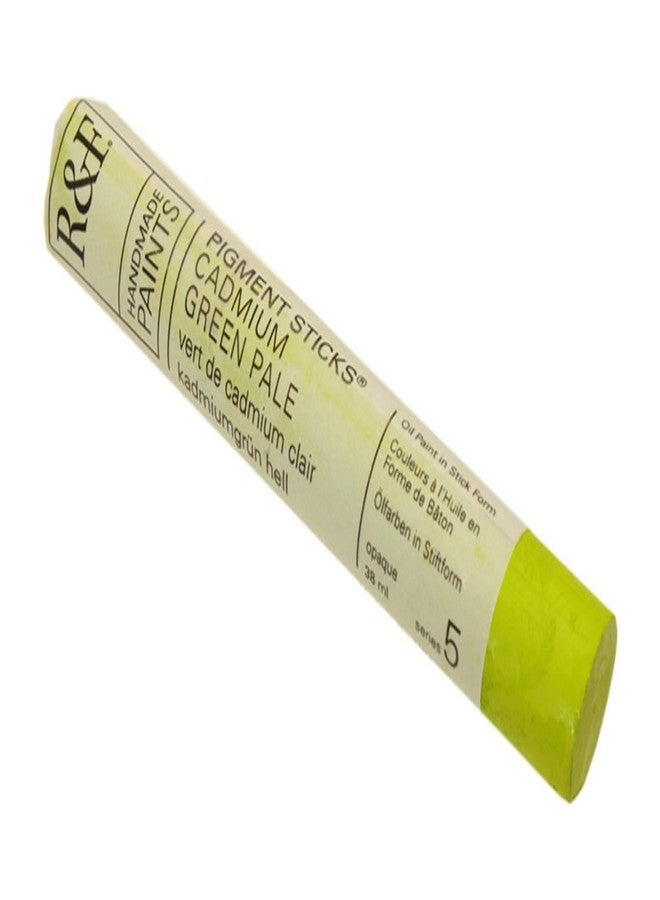 R&F Handmade Paints - Professional Oil Pigment Stick, Cadmium Green Pale, 38 ml - Image 1