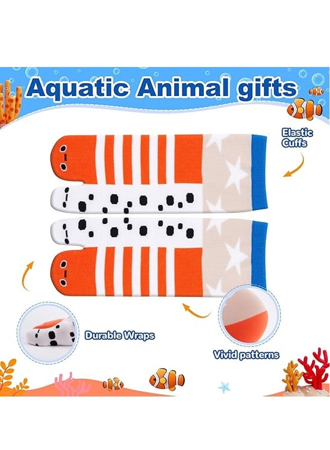 2 Pairs Funny Novelty Animal Socks Cotton  Toes Socks for Xmas Women Men Teenager Fish Or Aquatic Animals - Image 3