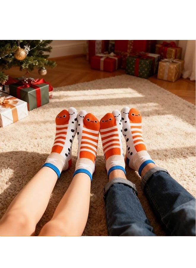 2 Pairs Funny Novelty Animal Socks Cotton  Toes Socks for Xmas Women Men Teenager Fish Or Aquatic Animals - Image 5