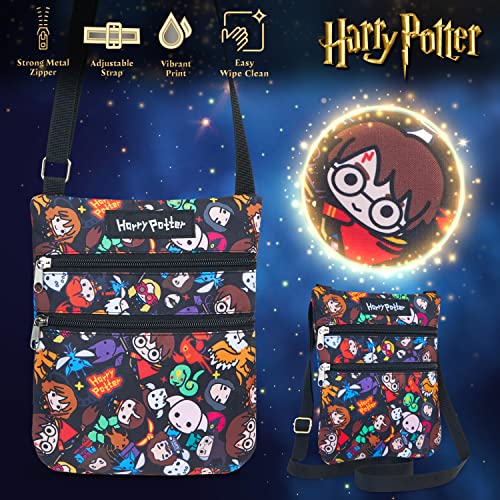 Harry Potter Crossbody Bag for Girls Satchel Purse with Adjustable Strap Two Zipped Compartments Coin Purse Cute Stuff Gifts for Girls - Image 4