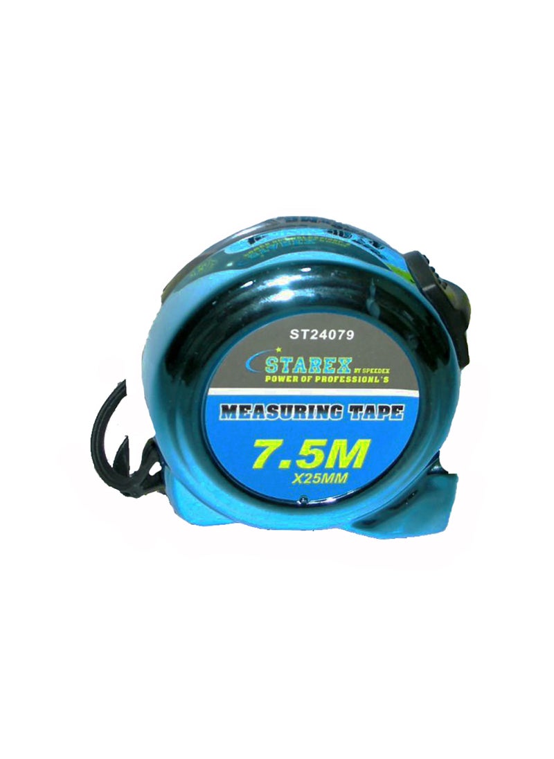 Starex Starex Measuring Tape 7.5mx25mm Blue Oxide/Grey Inch/Cms Yellow Blade 