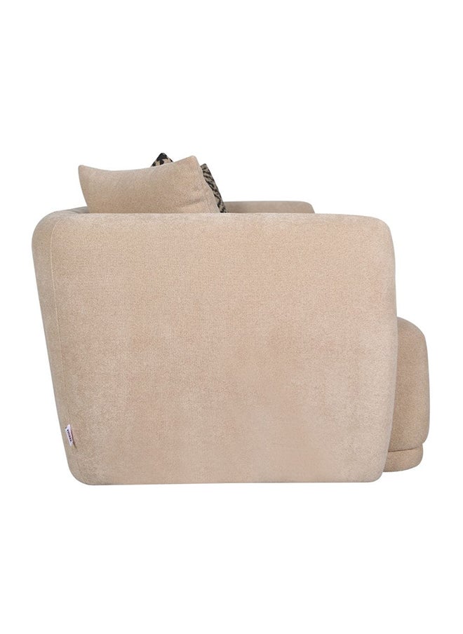 DANUBE HOME Fresno 3 Seater Fabric Sofa Modern Design Three Seat Sofas Comfortable Living Room Furniture L 230 x W 113 x H 74 cm Sand  - Image 4