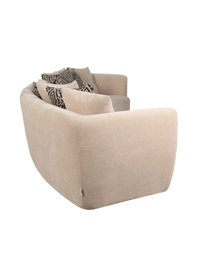 DANUBE HOME Fresno 3 Seater Fabric Sofa Modern Design Three Seat Sofas Comfortable Living Room Furniture L 230 x W 113 x H 74 cm Sand  - Image 2