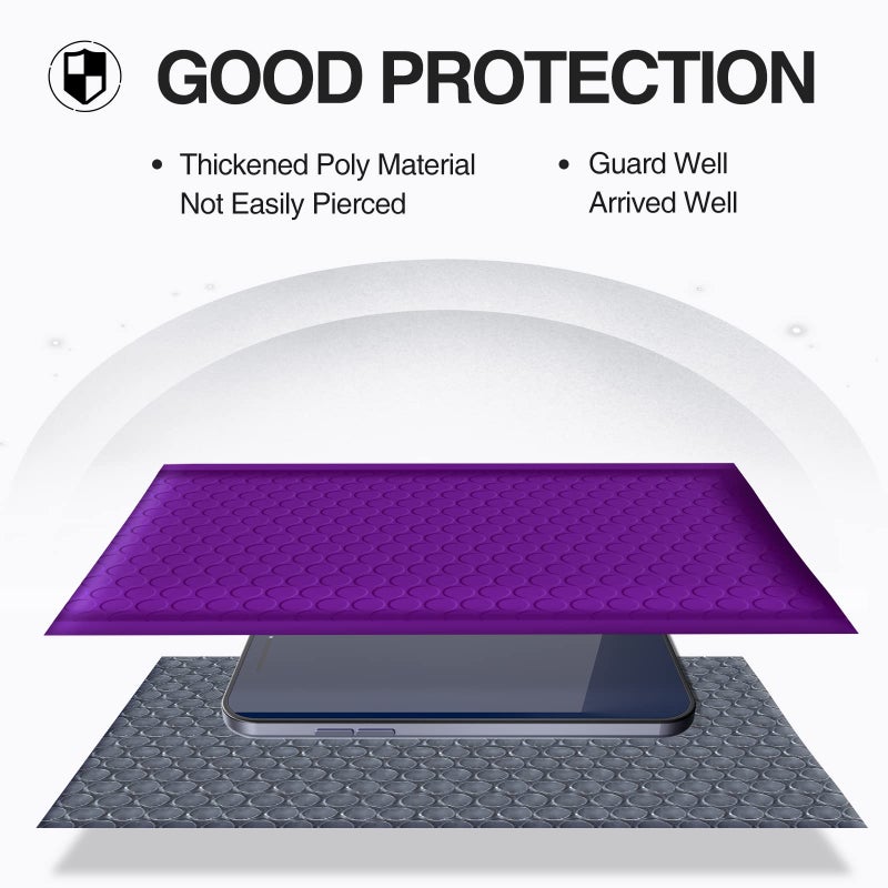 UCGOU Bubble Mailers 4x8 Inch Purple 50 Pack Usable Size 4x7 Padded Envelope Small Business Mailing Packages Opaque Self Seal Adhesive Waterproof Boutique Shipping Bag for Jewelry Makeup Supplies #000 - Image 5